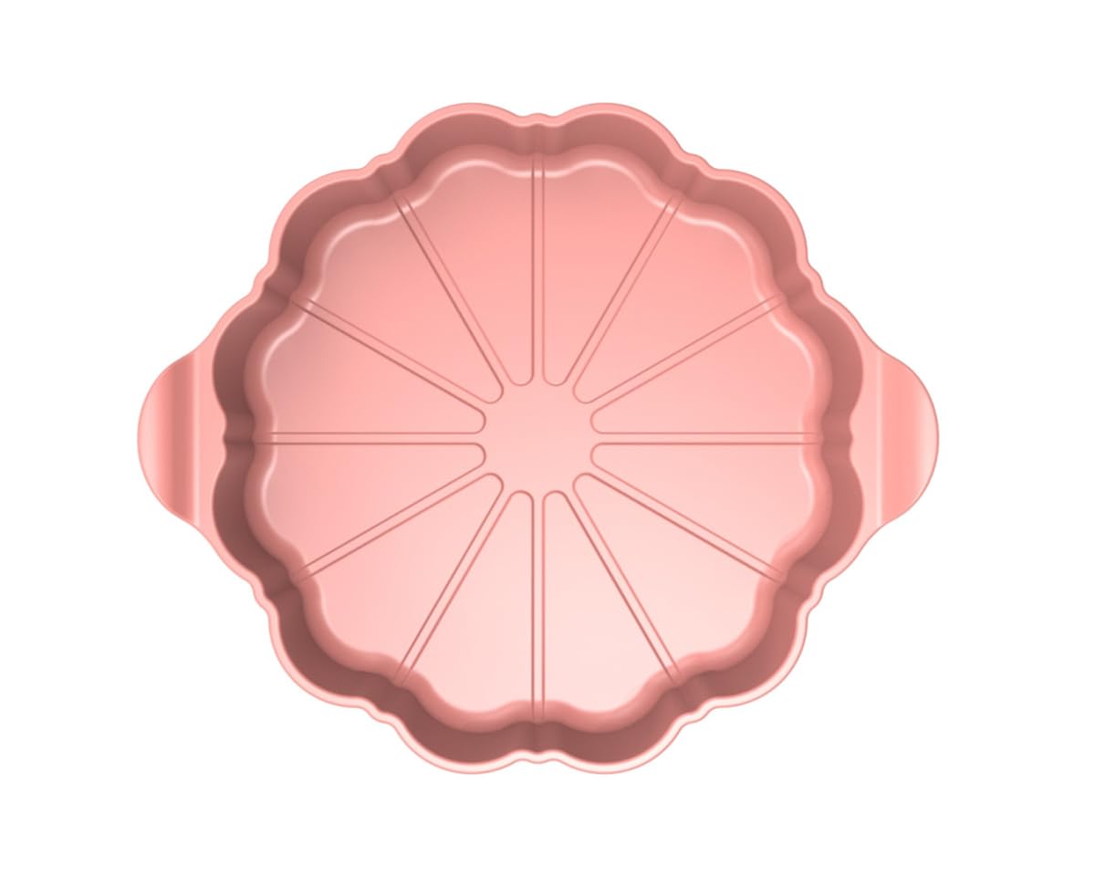 COOKUT, Le Formidable Plat à Tarte avec coupe tarte - dimension 29 cm - couleur Guimauve (Rose)