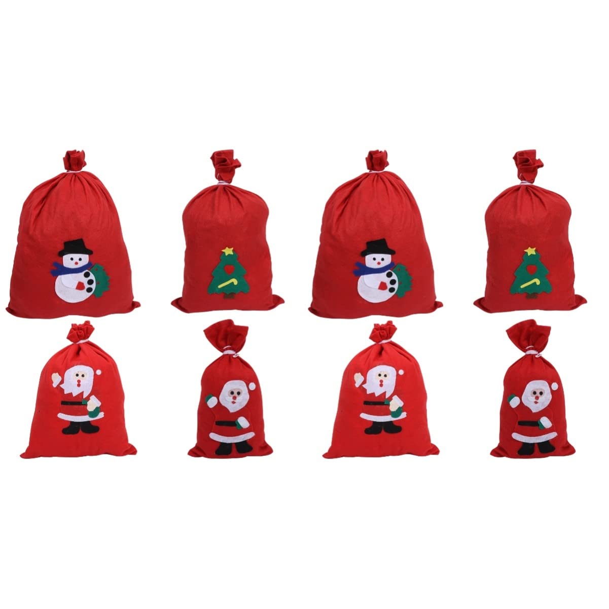 Cabilock 2 sets Tote Sack Candy Party Pattern Cookie Elements Favors Snack Burlaps Back Wrap Storage Large Gooody from Present Pouch Sacks Favor Cartoon Wrapping Supplies Socks Treat Santa