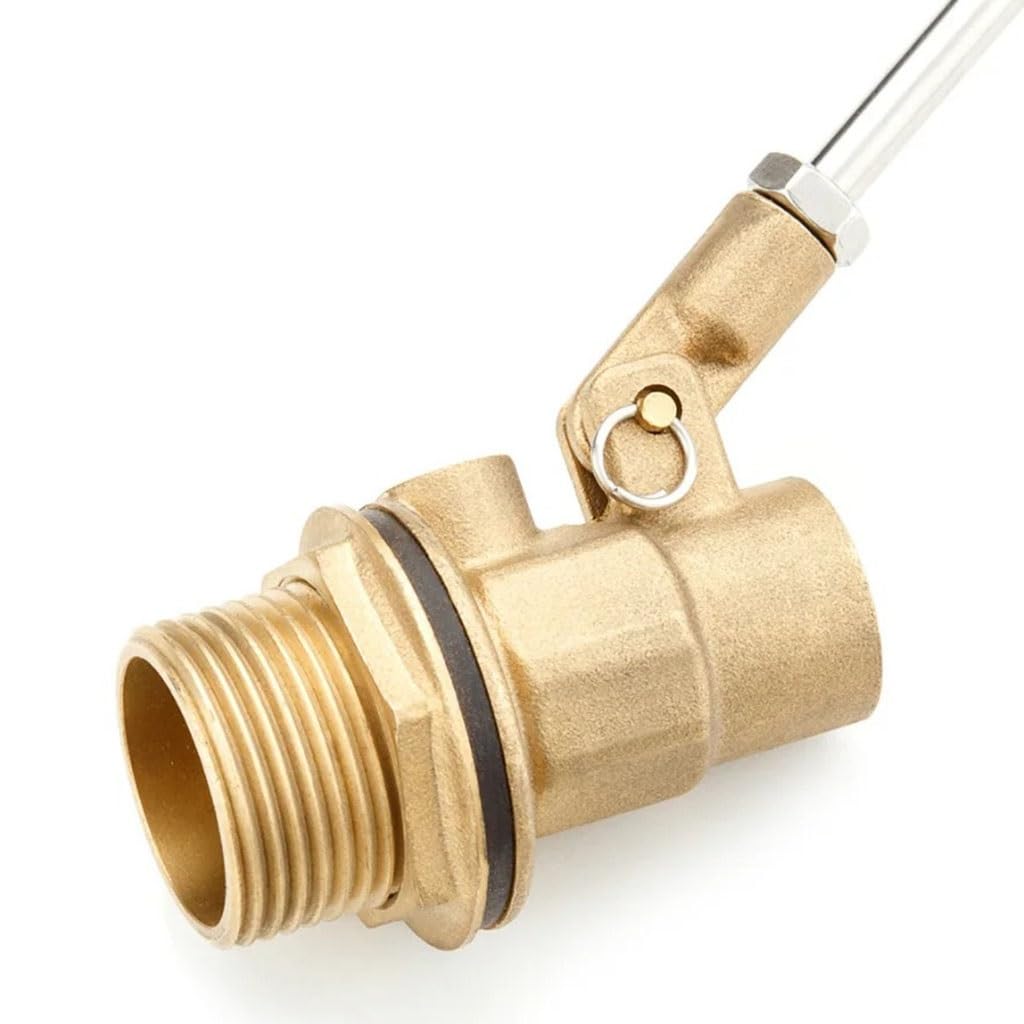 Válvula de flotador de latón de 1/2", 3/4" y 1", de acero inoxidable, for riego de tanques de expansión de agua fría y caliente.(1")