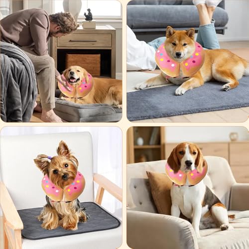 HMCEY Aufblasbare Halskrause Hund,Schutzkragen Hund,Hundekragen Leckschutz,Einstellbarer Halskrause Katze Weich,Katzenkragen,Kragen für Hunds Nach Op,Wiederherstellung Halsband für Genesung Nach