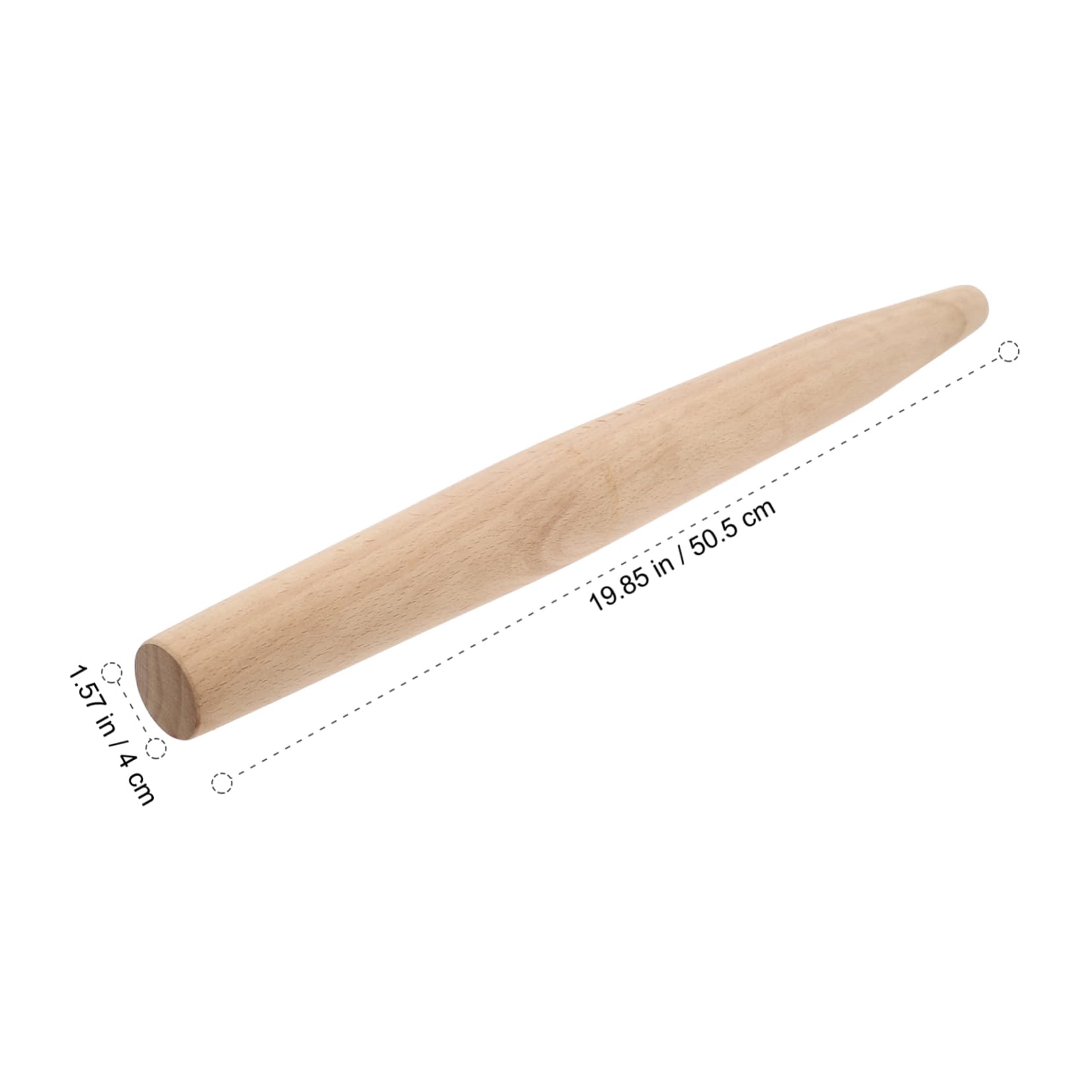 Cabilock Rodillo Extendido de Madera para Amasar Rodillo de Haya para Hornear para Repostería y Cocina