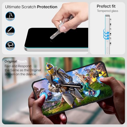Image of KAPAVER GT Series Clear Tempered Glass Screen Guard Protector for Galaxy S24 FE (Glass with EasyDO Applicator)- 2 Pack