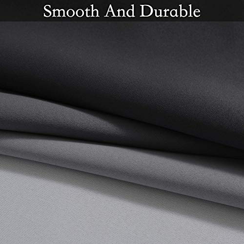 Image of SimpleHome Black to Grey White Ombre Room Darkening Curtains 72 Inch | Curtains for Living Room,Light Blocking Thick Thermal Insulated Grommet Window Curtains Drapes for Bedroom, 2 Panels,52Wx72L