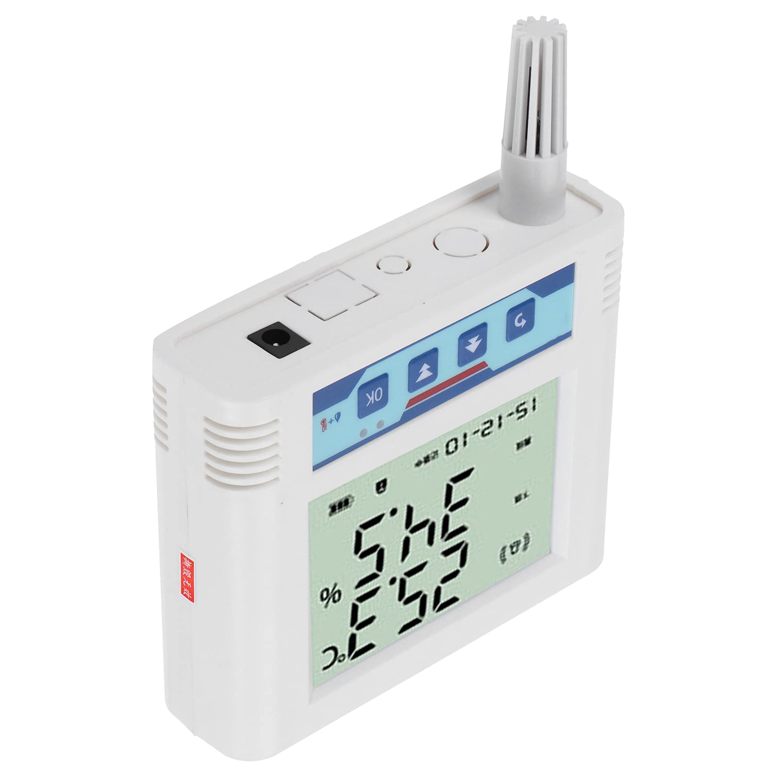 Registrador Digital Avanzado con Sensor de Humedad y Temperatura WiFi para Almacén, Laboratorio e Invernadero - ABS, Aprox.122x102x36mm