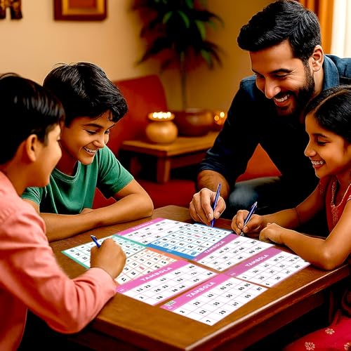 Image of popcorn Games & Puzzles Tambola Game Set for Kids & Family | Housie Board Game with 600 Tickets | Complete Family Entertainment for All (Multicolor, Pack of 1)