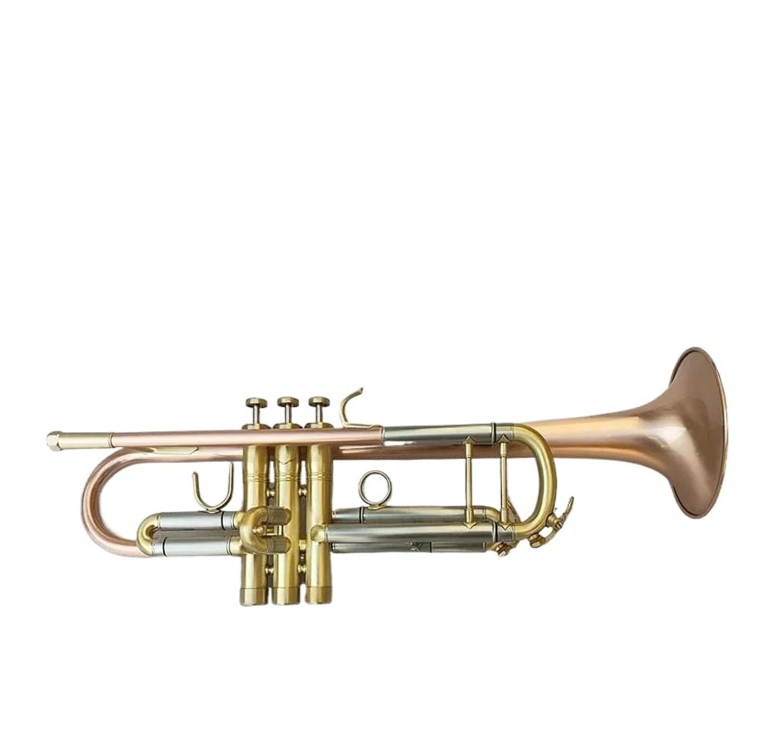 Trąbki Trąbka Z Miedzi Fosforowej Bb B Płaski Mosiądz Malowany Na Złoto Wykwintny Trwały Instrument Z Ustnikiem Rękawiczki Etui Na Pasek