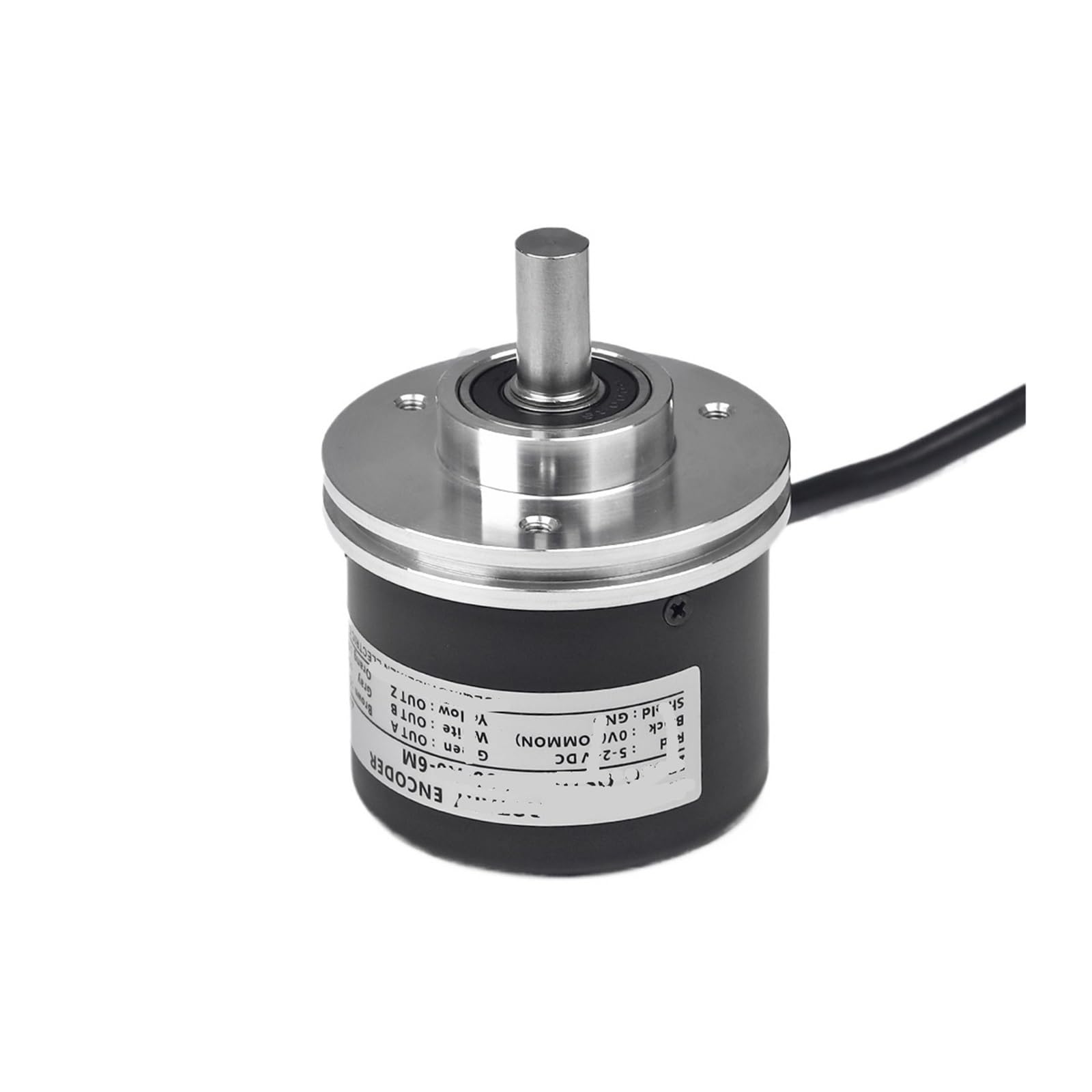 ZIDRMTKVK 63mm Magnetoelectricity Rotary Encoder 5V Drive Output 10/15MM Solid Shaft Incremental 100~2500PPR Optional(100 PPR,15MM Shaft)