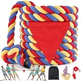 HOKINETY Tug of War Rope for Kids & Adults - 20ft Soft Cotton Outdoor Pulling Rope with Flag for Team Building Activities Field Day Family Reunions Birthday Parties Camping Games