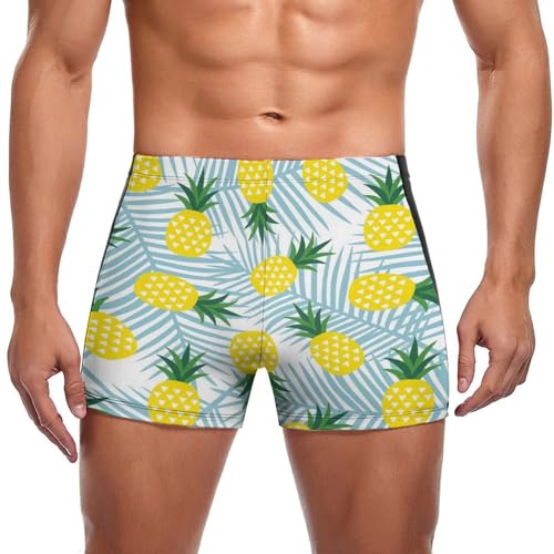 Slip de bain jaune ananas pour homme pour la natation confort