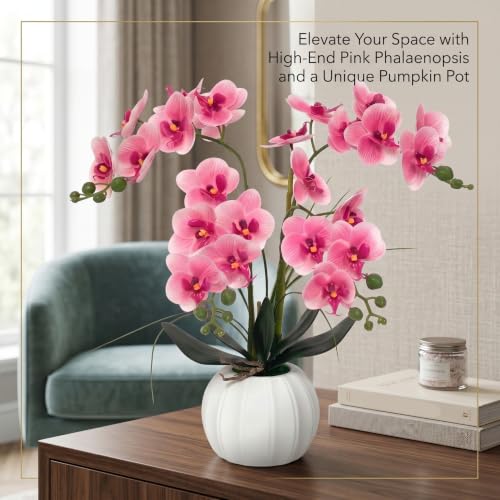 Orquídeas artificiales en maceta para decorar salones modernos con un toque natural duradero 8