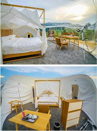 Casa burbuja inflable transparente para camping impermeable miniatura 4