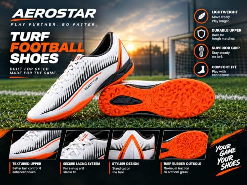 Image of Aerostar Mens Futsal /TURF Football Shoes Elite Performance Futsal Shoes With Enhanced Grip Sole, Lightweight Design, And Dynamic Flex Control For Supreme Court Agility And Precision Footwork for Men /Boys /Women & Girls
