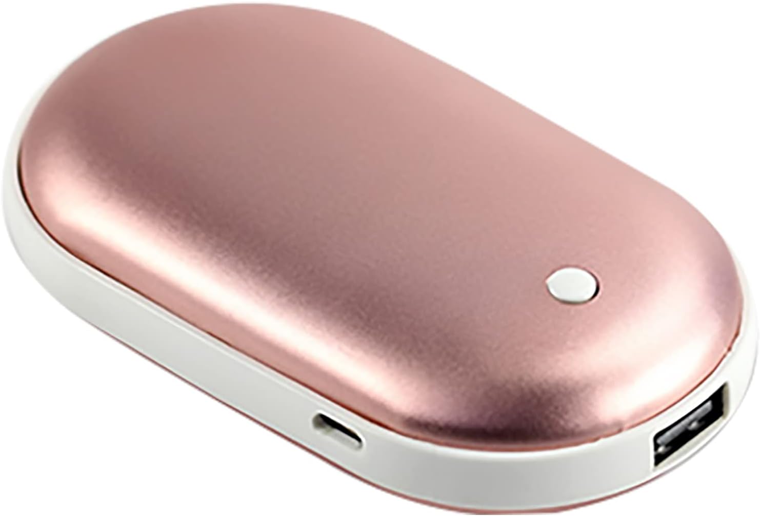 Rhinenet Calentador de manos recargable, 2400 mAh, calentador de bolsillo, banco de energía, para deportes al aire libre, camping, golf, batería de gran capacidad, aleación de aluminio, material ABS,