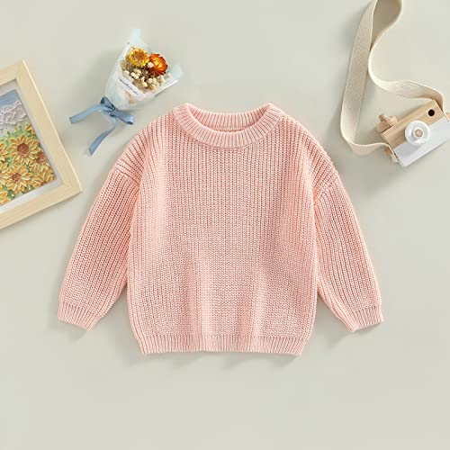 Image of Afunbaby Baby Girl Boy Knit Sweater Blouse Pullover Sweatshirt Warm Crewneck Long Sleeve Tops for Infant Toddler