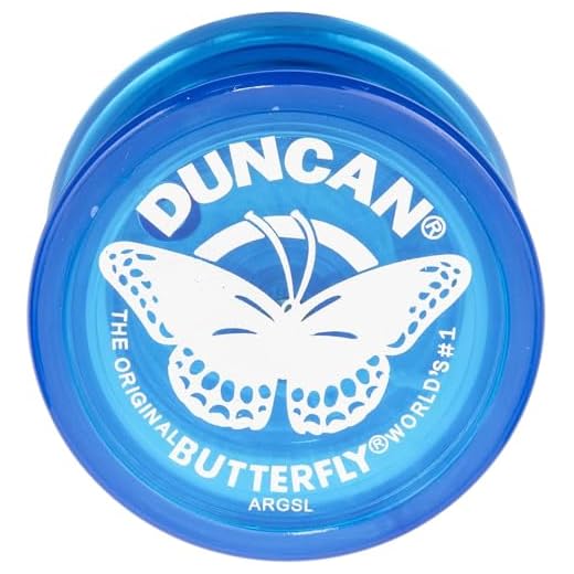 Duncan Toys Butterfly Yo-Yo, Beginner Yo-Yo with String, Steel Axle and Plastic Body, Blue