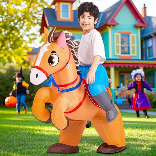 Disfraz Inflable de Caballo para Niños miniatura 3