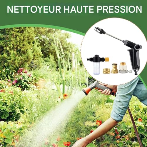 Lance arrosage pour tuyau d'eau haute pression en aluminium léger