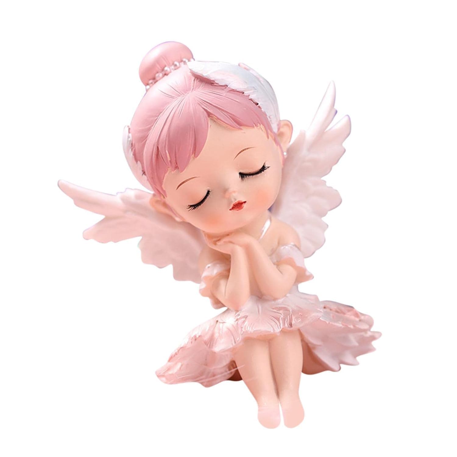 Ballet Ballerina Girl Cake Topper Figurine Miniature Dance Garden Sitting Fairy Cute Miniature Cake Decor Topper Kids Toy Angel Statue Girl Fairy Miniature Figure NK-image-20