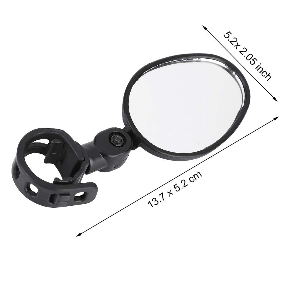 Lowrider Rectangular Square Twist Bicycle Bike Mirror Chrome with Purple Reflector Bike Part, Bicycle Part, Bike Accessory, Bicycle Accessory