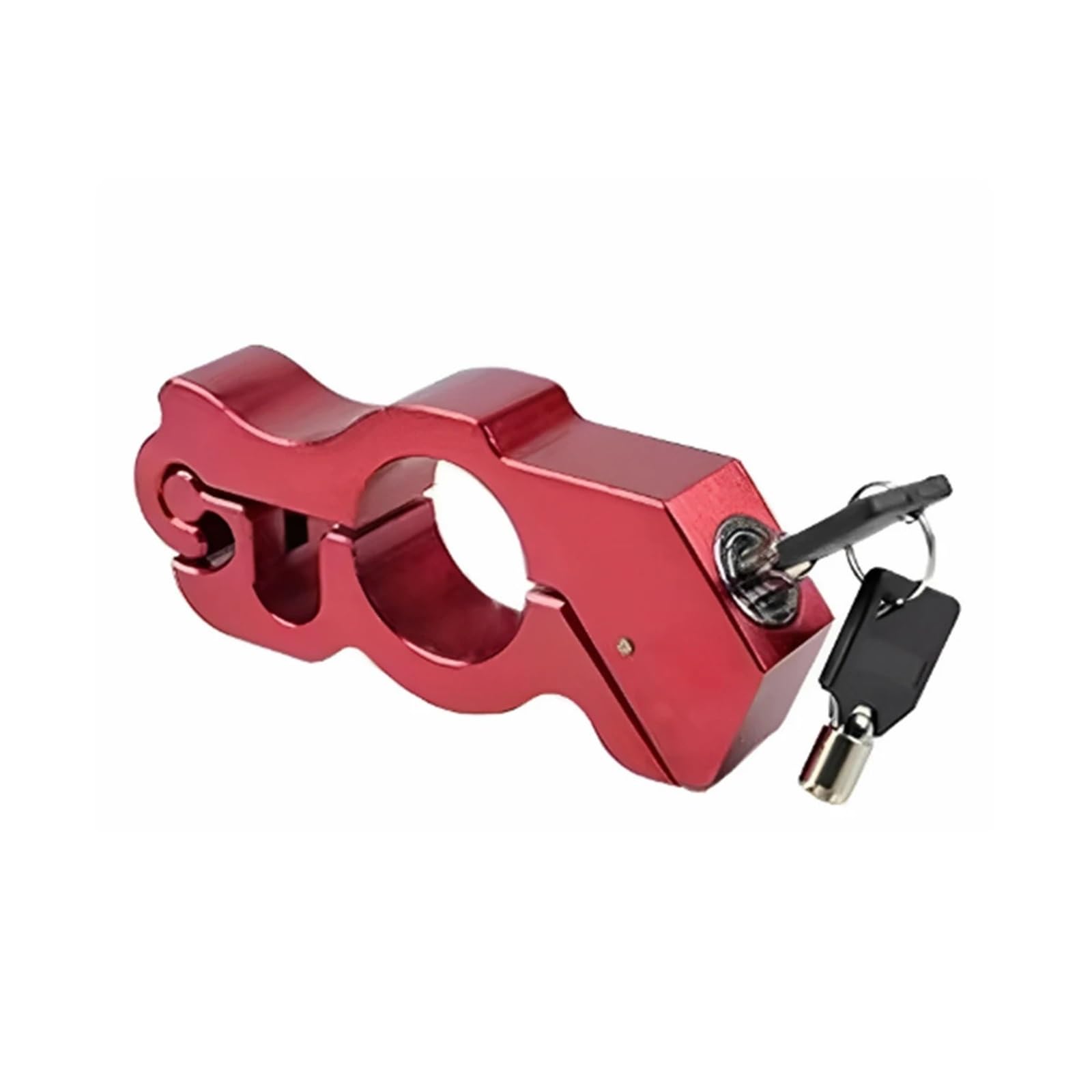 Hdrtcbu Red Chain Lock Motorcycle Brake Lever Locks Handlebar Lock Helmet Anti-Theft Vehicle Dirt Motorbike Lock(Red)