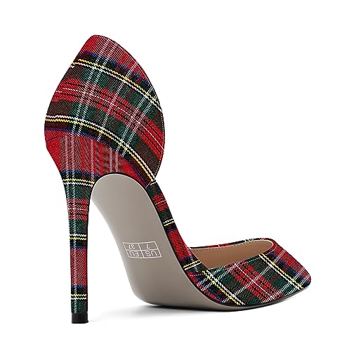 ROSERWISH Womens Sexy Fashion Slip On Evening Pointed Toe Patent Stiletto High Heel Pumps Shoes 4 Inch 5