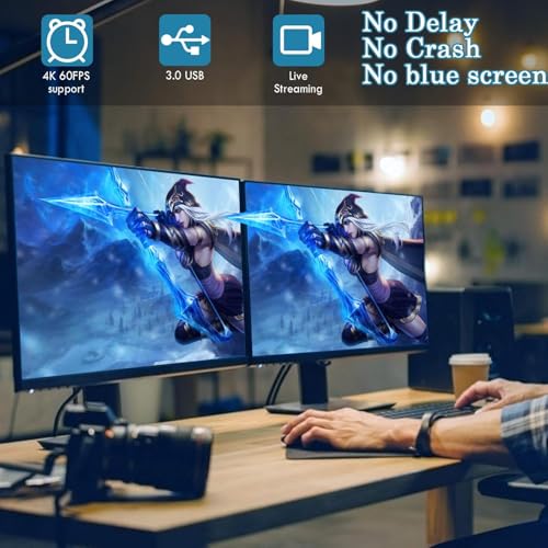 Image of MICROWARE HDMI Capture Card USB C, 4K HDMI to /Type C Video Capture Device Card Game Capture Card 1080P 60FPS Compatible with Nintendo Switch PS4 /5 for Recorder (Z29A)