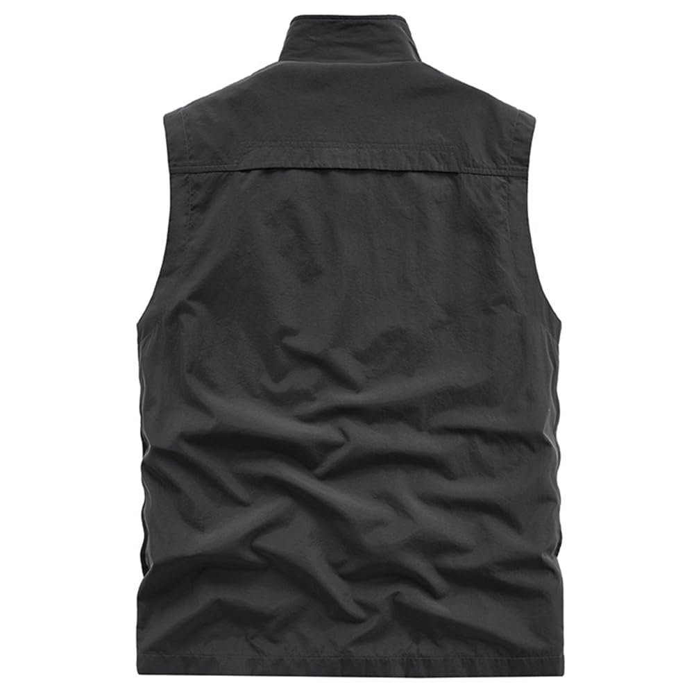 Chaleco de Secado Rápido para Hombre Chaleco de Pesca Transpirable con Bolsillo Múltiple Chalecos Sin Mangas Chaqueta para Pesca Fotografía Caza Viajes