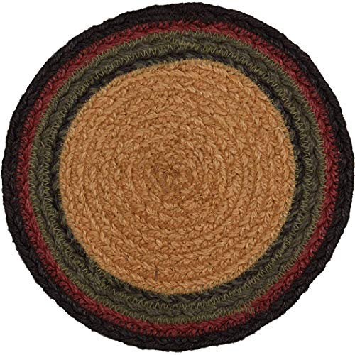 VHC-Brands-Wyatt-Rustic-Stenciled-Textured-Tan-Round-Kitchen-Table-Bear-Jute-Trivet-8 VHC Brands Wyatt Rustic Stenciled Textured Tan Round Kitchen Table Bear Jute Trivet 8