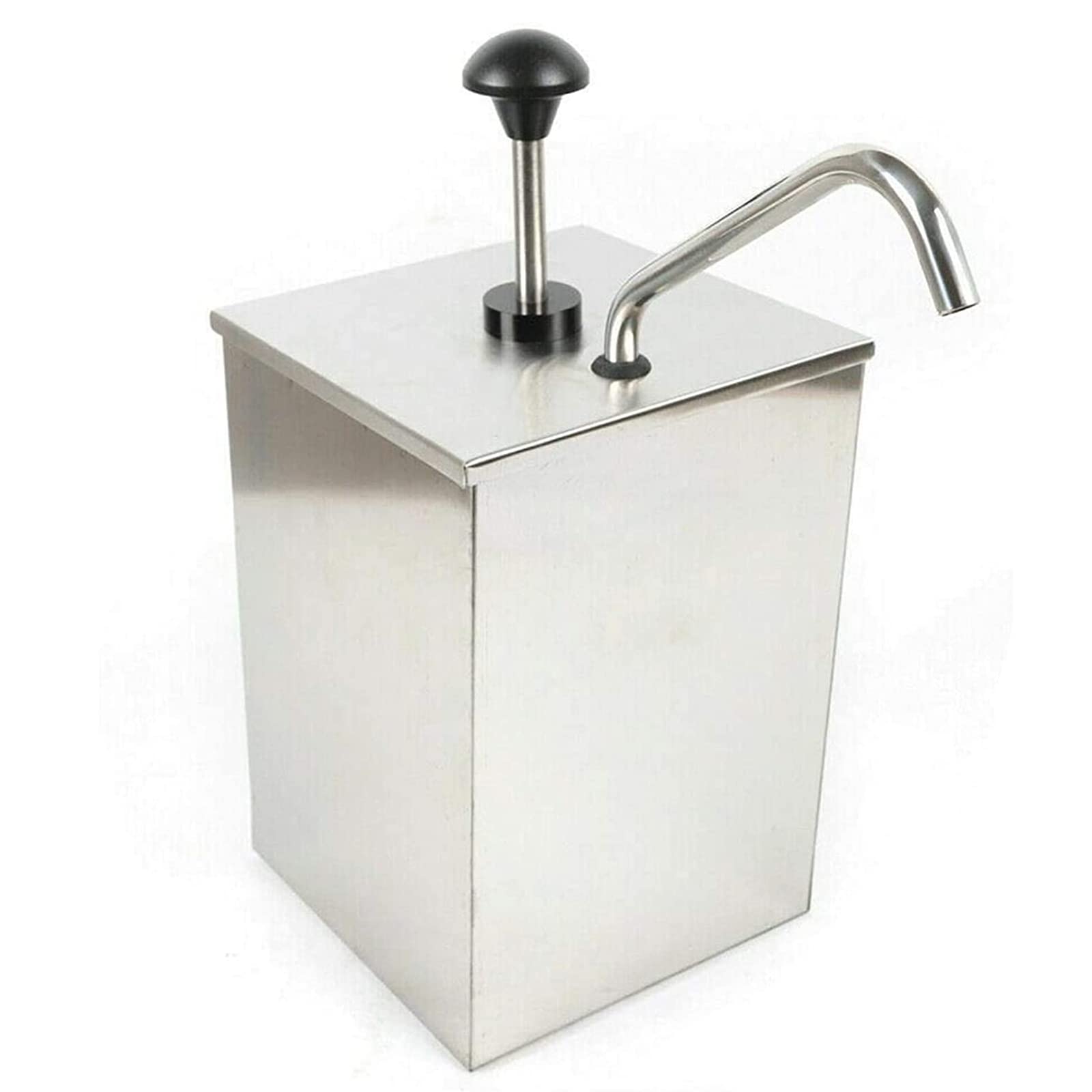 JOSBY 3-wiaderkowy dozownik pompki do sosu, dozownik pompy przypraw ze stali nierdzewnej 3,6 l, 3,6 l, 2/3,6 l, stacja pomp przypraw do syropu do sałatek ketchup