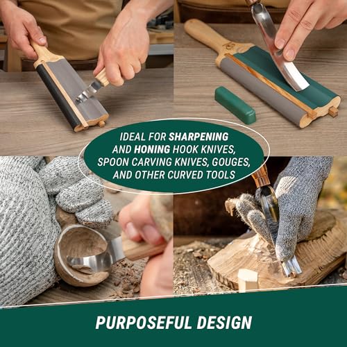 image for BeaverCraft LS5P1 Wood Carving Strop Wood Carving Gouge Hook Knife Sha