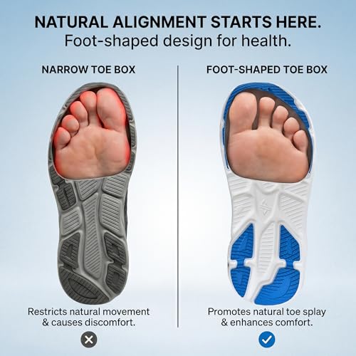 Image of JACKSHIBO Wide Toe Box Shoes Women Slip on Arch Support Sneakers | Running Athletic Walking Tennis Slip in Plantar Fasciitis Orthopedic Ortho Hands Free Shoes Zero Drop Cushion Thick Sole