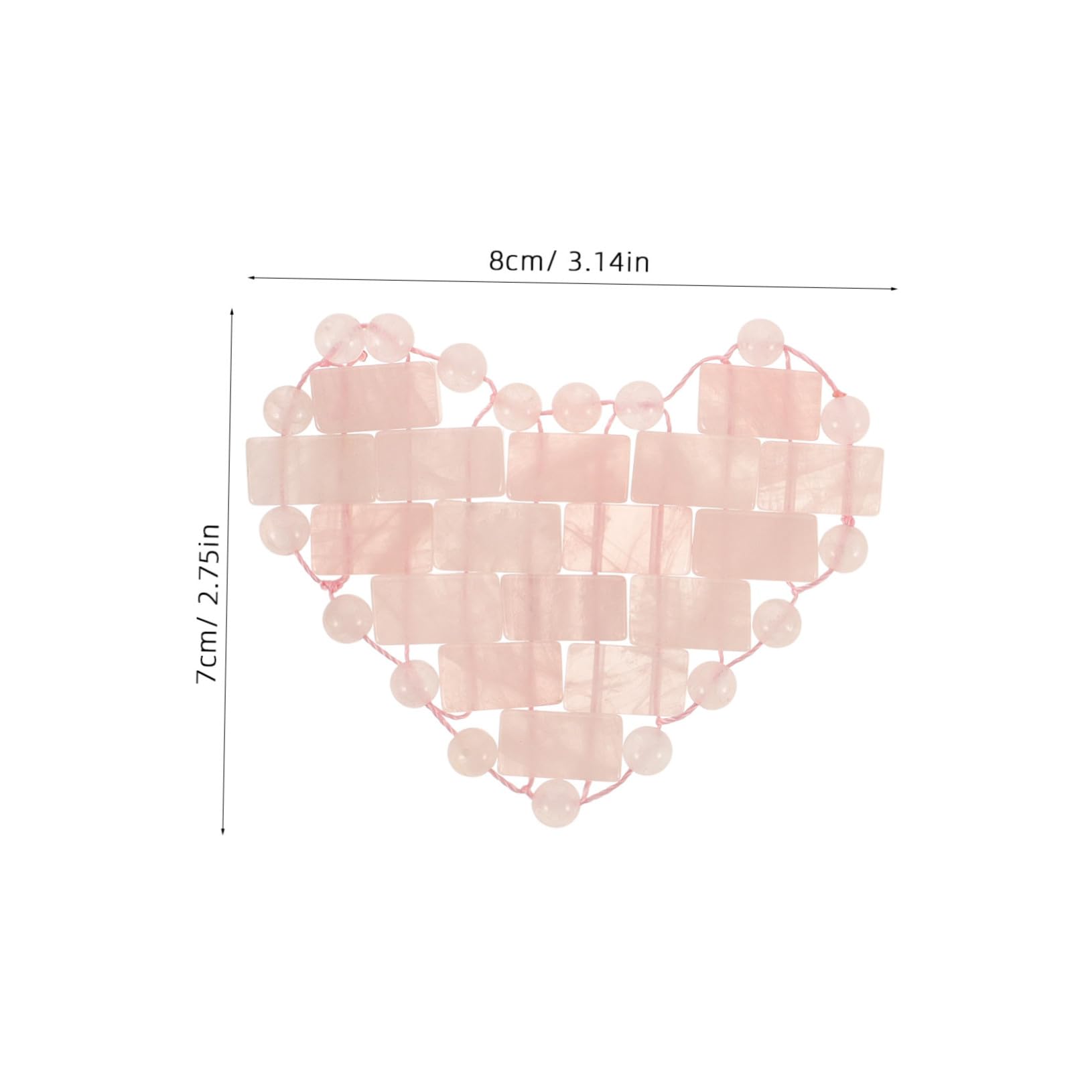 SOLUSTRE Maschera per Occhi Mascherina Fredda a Forma di Cuore in Cristallo Rosa Design Semplice ed Elegante per Massaggio Viso del Sonno