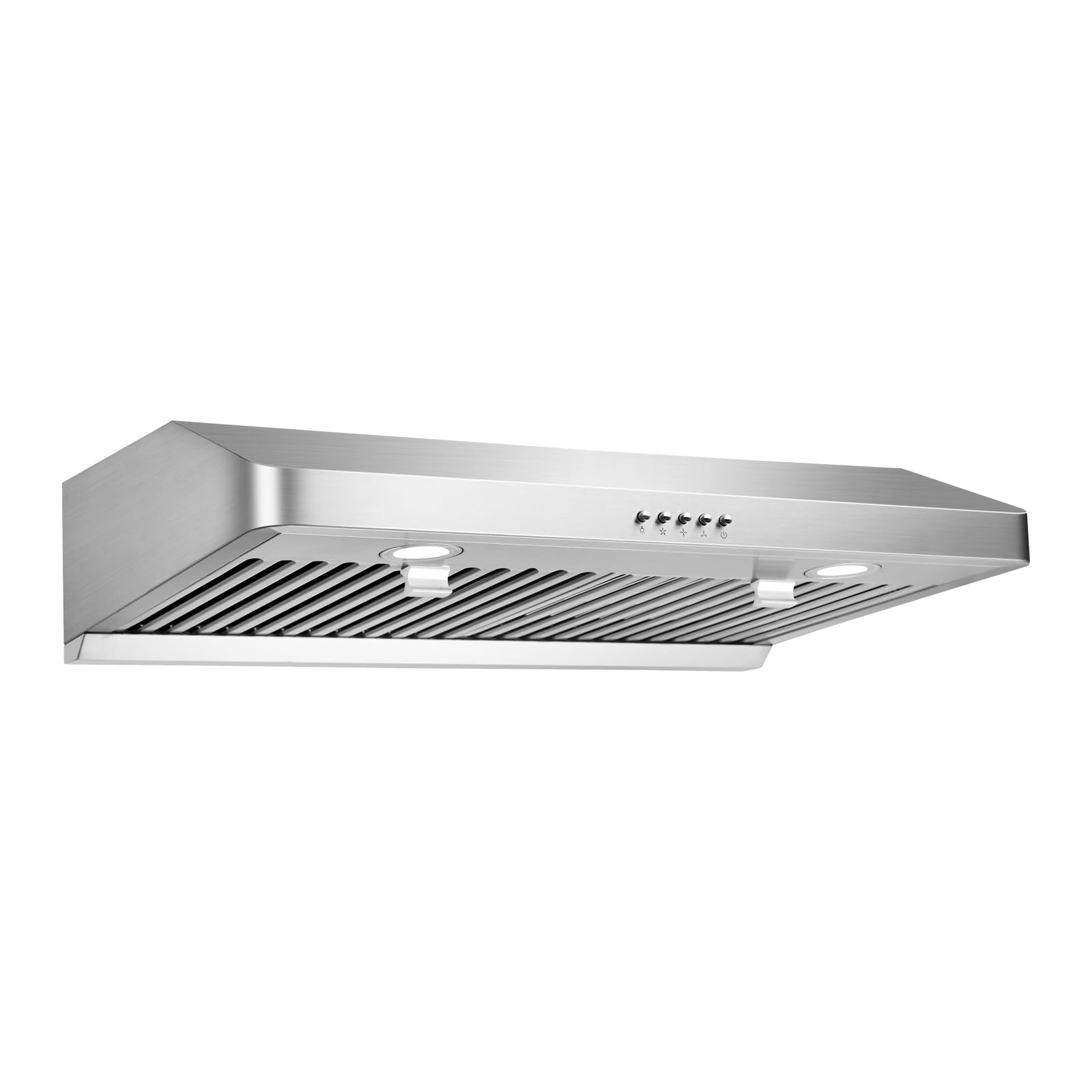 30 inch Range Hood Under Cabinet ducted -Dual High Performance Motors, 700CFM Ventilation, 3-Speed Exhaust Fan, 2-Piece Baffle Filters,LED Lights,Stainless Steel range vent hood 30 inch