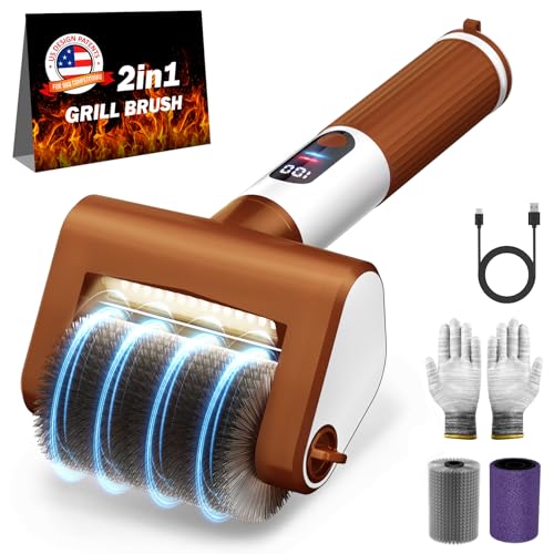 VYTOOV Electric Grill Brush, 2-Speed BBQ...