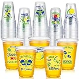 Mysora 50 Pcs Dinkball Cups Bulk 12 oz Plastic Reusable Clear Cups Dinkball Party Favor Supplies Sport Ball Tableware Drink Containers for Ball Birthday Decor Sports Events Family Dinner