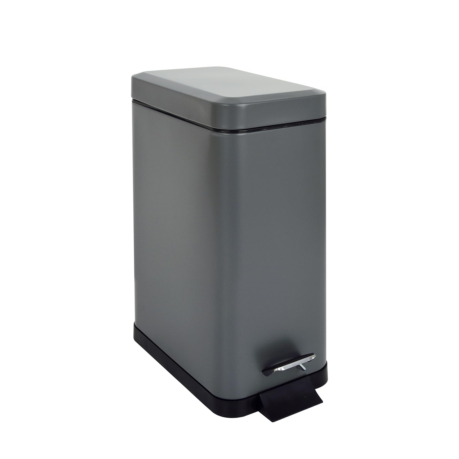 SVITA STM10 Mülleimer – 10 l Treteimer, Softclose, Inneneimer, freistehend, rechteckig, Grau