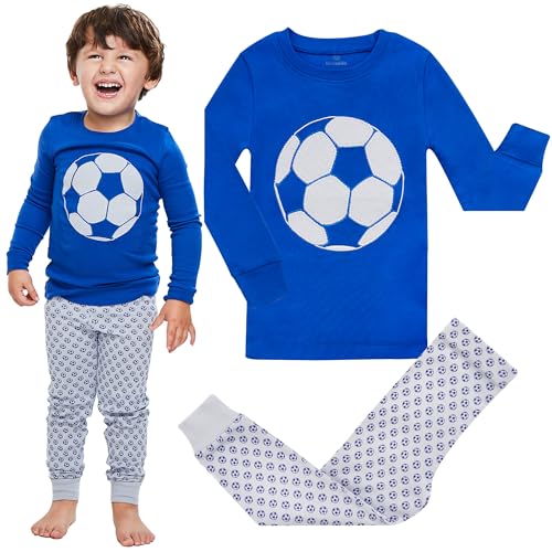 2-Piece Boys Pajamas - 100% Cotton Fleece, Kids & Toddler Pajamas - Tag-Free Boys Pjs - (12M - 8Y) Pajamas for Boys
