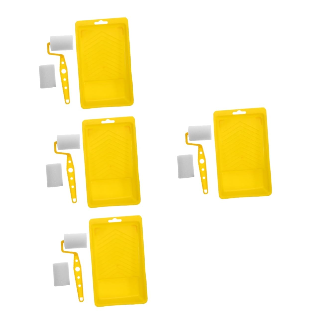 UPKOCH 4juegos Rodillos De Pintura Multifuncionales Para Diy Rodillo De Pintura Para Paredes Muebles y Techos Kit De Mango Agua