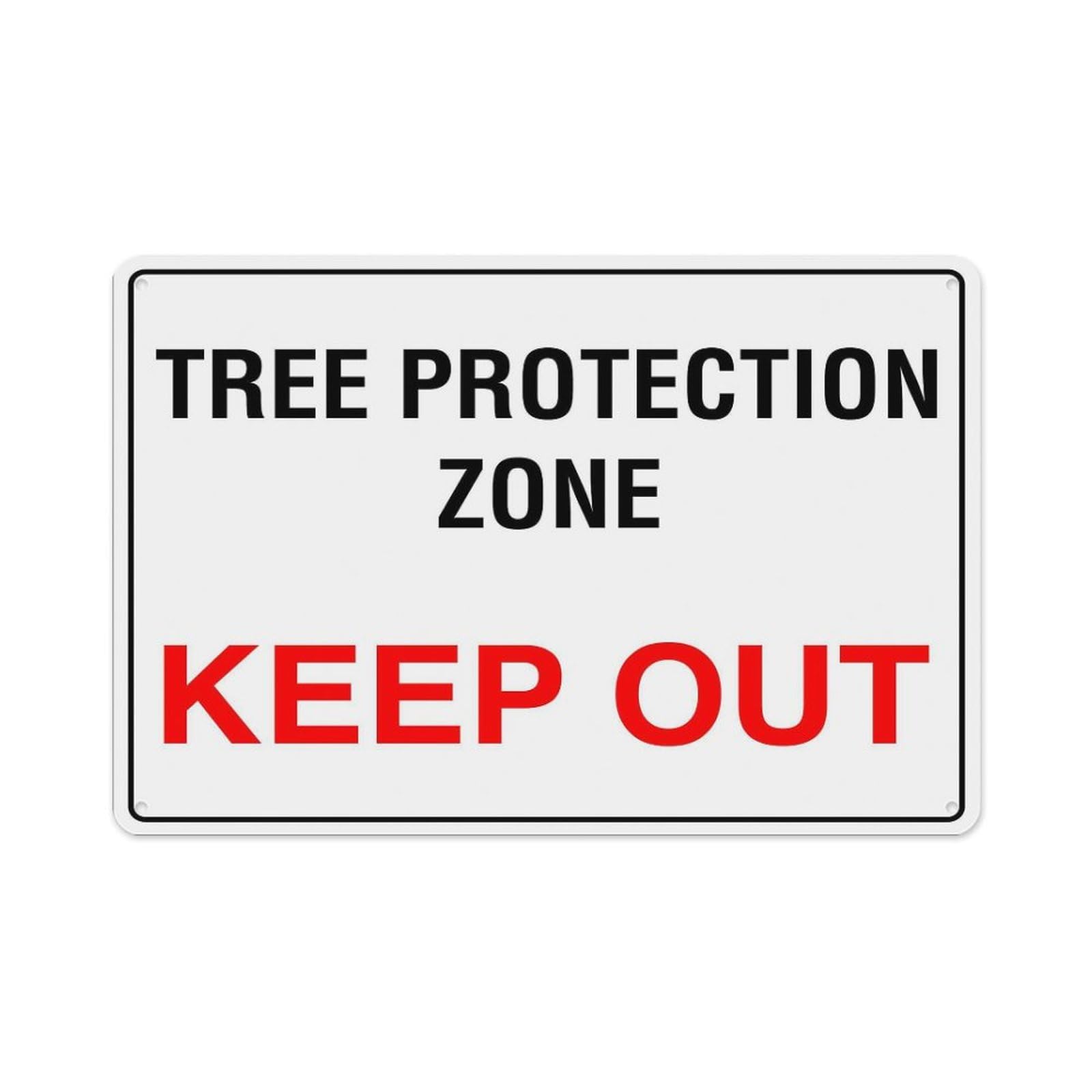 peiyeety Tree Protection Zone KeepSign Aluminum Tin Warning Signs for Home Outdoor Garden 8X12 Inches