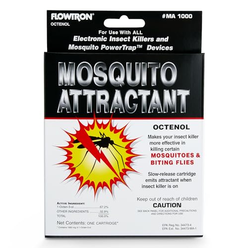 Image of Flowtron MA-1000 Octenol Mosquito Attractant Cartridge, Compatible with BK-15, BK-40, BK-80, MC-9000, FC-8800-3 Pack