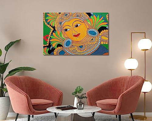 Image of Tamatina Kerala Mural Art Canvas Painting|Jai Sri Ram|Art|Size-13X9 Inches.m391