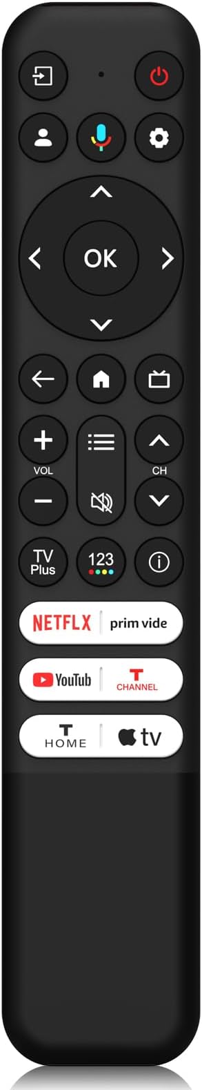 Upgrade replacement TCL TV remote control for TCL 4K LCD LED Smart TV - NO SETUP REQUIRED