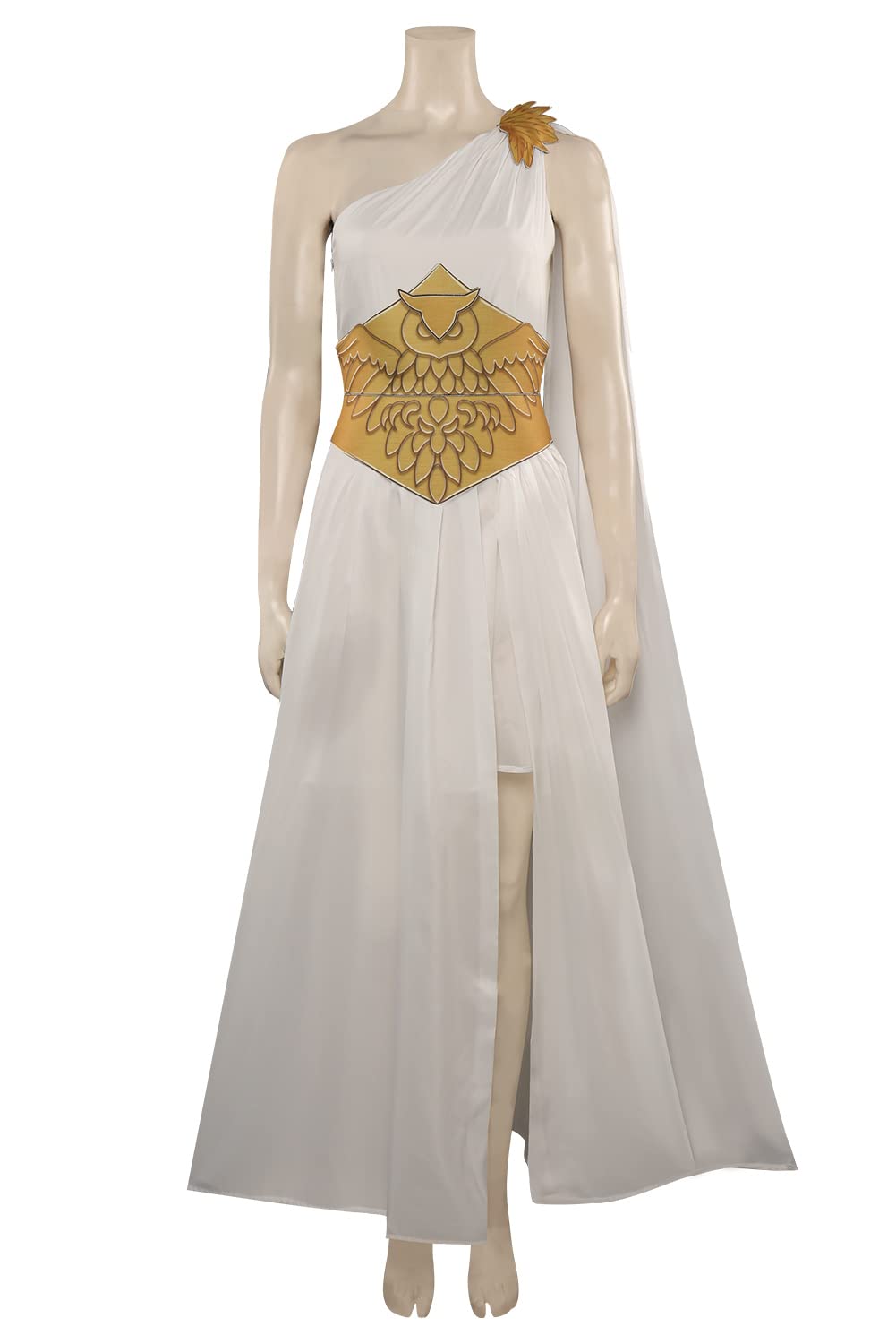 Wocloey Saint Seiya Costume Knights of the Zodiac Sienna Saori Kido Athena Cosplay Dress Owl Belt Outfits for Halloween