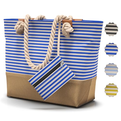 furora HOLIDAY Borsa Mare Grande XL, Donna + Uomo: con cerniera e 2 tasche interne (per costumi da...