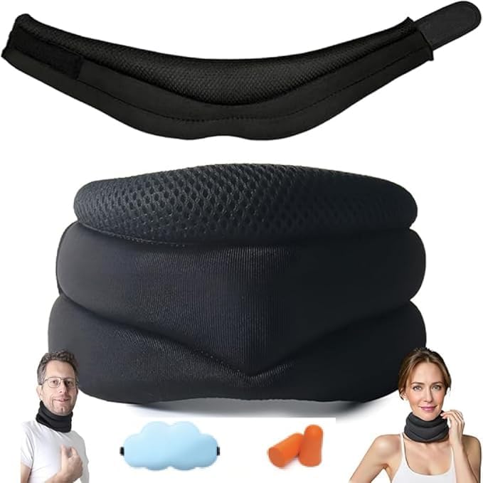 Gegiron Neck Brace for Snoring Neck Support Adjustable Soft Cervical Collar for Relief of Sleep Apnea &Cervical Spine Pressure Ergonomic Sleep Support for Comfortable Sleep Women & Men