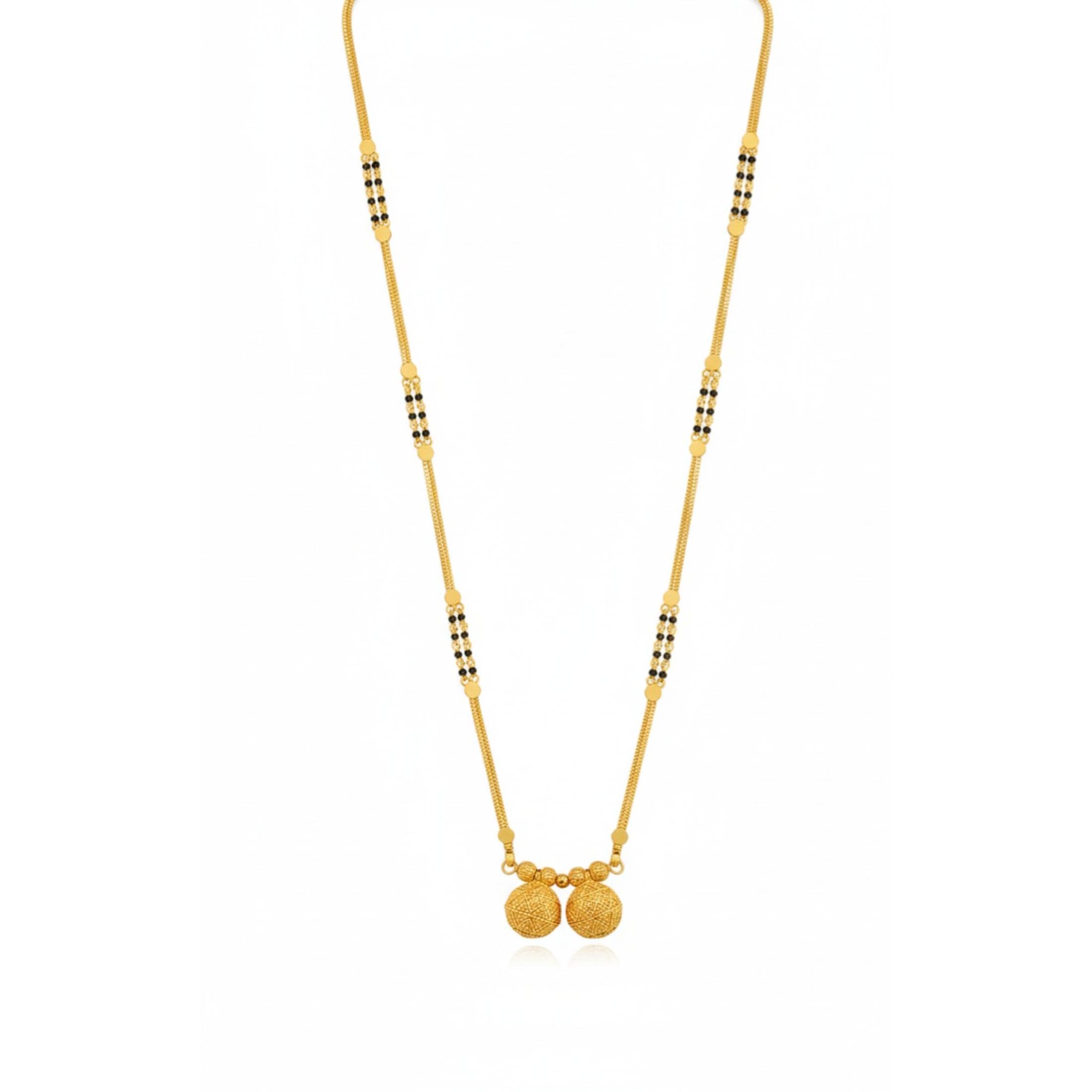 maharashtrian long traditional gold plated micro polish mangalsutra vati pendant for women and girl fashion chain necklace jwellery