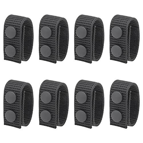 Belt Keepers, 8 Pack Duty Belt Law Enforcement Accessories 2Â¼" Wide Nylon Web Security Tactical Belt Keepers with Double Snaps UIInosoo for Police Military Utility Belt