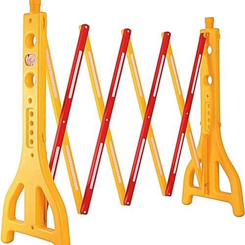 Image of LADWA 8.3 Feet Extendable Foldable Expandable Barricade, 12 Inch Wide Portable Safety Barrier for Indoor & Outdoor Traffic Control, Parking Areas and Compact Space Saving Storage (Pack of 1)