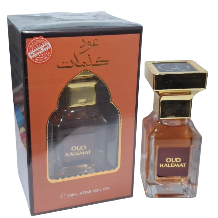 Oud Kalemat Aceite Concentrado Attar Roll On, 20 ml, para Hombres y Mujeres