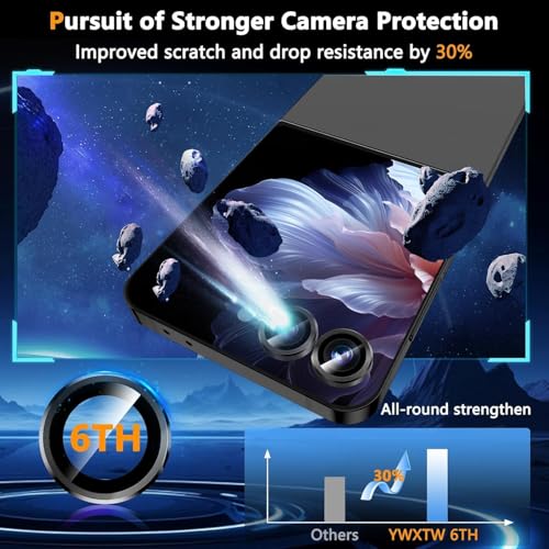 Image of Lensarmor Camera Lens Protector Rings for Samsung Galaxy Z Flip 7 (Pack of 2) - Jet Black Metal Lens Covers, Scratch Resistant Aluminum Alloy Camera Rings